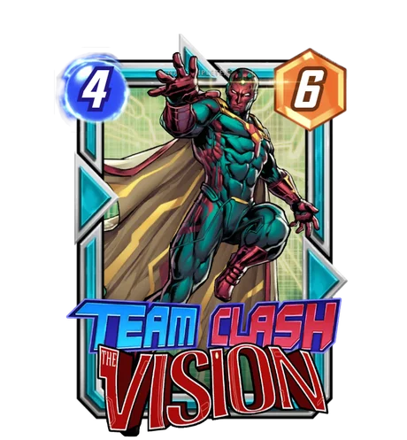 Vision (Avengers) Team Clash card art - Marvel Snap