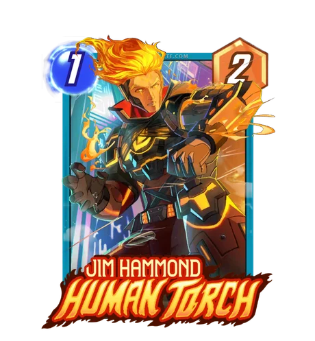Jim Hammond Human Torch Anime Cyberpunk variant