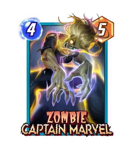Zombie Captain Marvel Fireball Studio variant